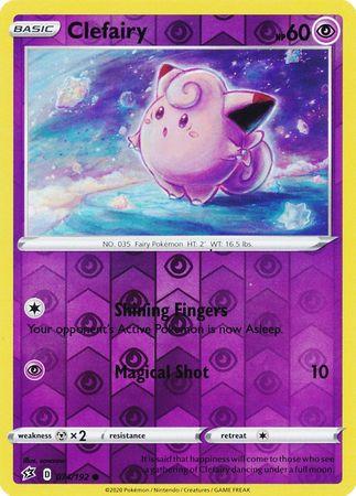 <transcy>074/192 Clefairy Rebel Clash(RCL)Common Reverse Holo</transcy>