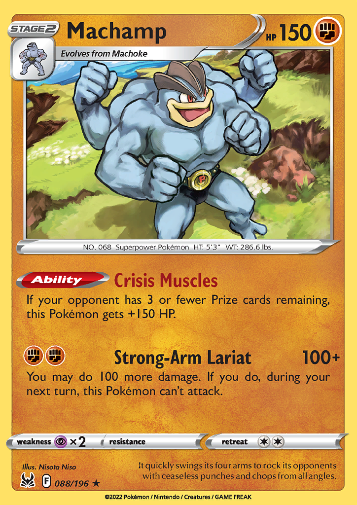 machamp holographic card value Pokemon Card Lost Origin 088/196 88/196 Machamp Holo Rare *MINT* –  Brokenvase Games