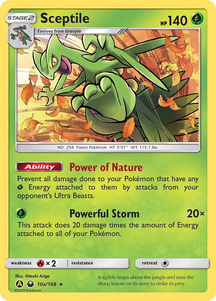 Pokemon Card Celestial Storm 10a/a168 Sceptile Pokemon Rare Holo *MINT*