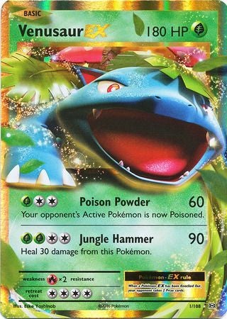 Pokemon Card XY Evolutions 1/108 Venusaur EX Rare Holo ex