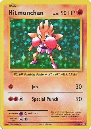 Pokemon Card XY Evolutions 62/108 Hitmonchan Rare Holo