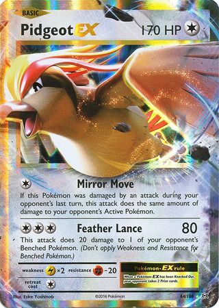 Pokemon Card XY Evolutions 64/108 Pidgeot EX Rare Holo ex