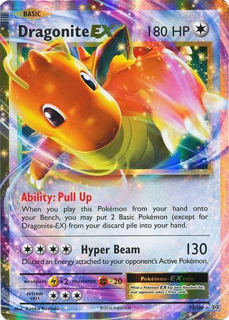 Pokemon Card XY Evolutions 72/108 Dragonite EX Rare Holo ex
