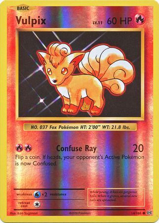 Pokemon Card XY Evolutions 14/108 Vulpix Reverse Holo Common