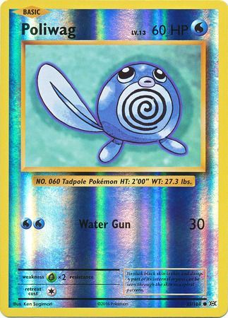 Pokemon Card XY Evolutions 23/108 Poliwag Reverse Holo Common