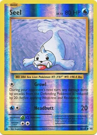 Pokemon Card XY Evolutions 28/108 Seel Reverse Holo Common