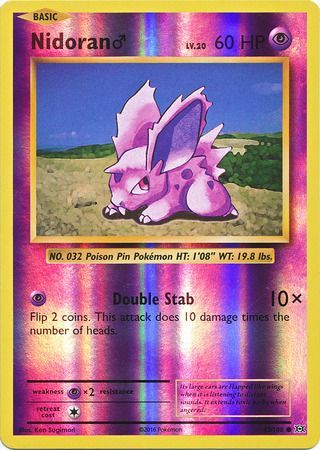Pokemon Card XY Evolutions 43/108 Nidoran â™ š Reverse Holo Common