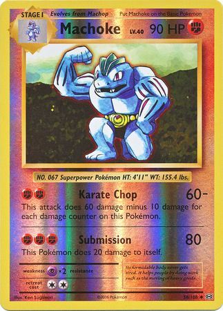 Pokemon Card XY Evolutions 58/108 Machoke Reverse Holo Uncommon