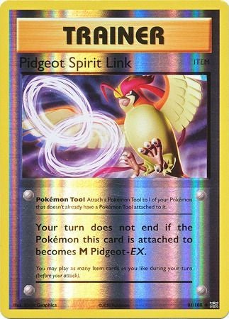 Pokemon Card XY Evolutions 81/108 Pidgeot Spirit Link Item Reverse Holo Uncommon
