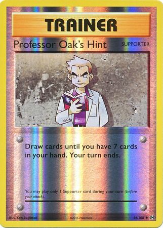 Pokemon Card XY Evolutions 84/108 Professor Oak's Hint Supporter Reverse Holo Uncommon