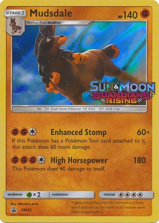 Pokemon Card SM Black Star Promos SM20 Mudsdale Prerelease promo