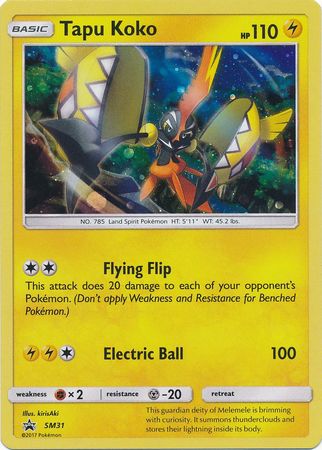 Pokemon Card SM Black Star Promos SM31 Tapu Koko