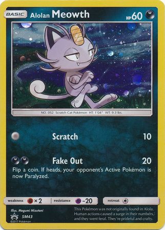 <transcy>Pokemon Karte SM Black Star Promos SM43 Alolan Meowth</transcy>