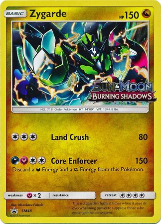 Pokemon Card SM Black Star Promos SM48 Zygarde Prerelease promo