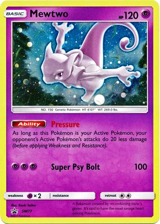 <transcy>بطاقة بوكيمون SM Black Star Promos SM77 Mewtwo</transcy>