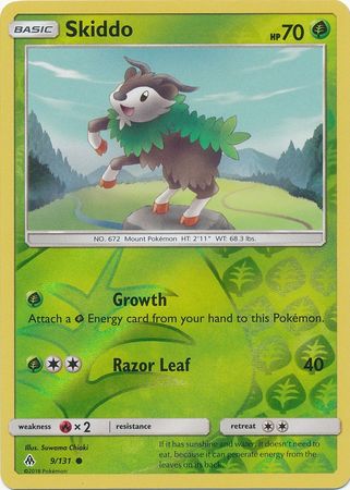 Pokemon Card Forbidden Light 9/131 009/131 Skiddo Reverse Holo Common *MINT*
