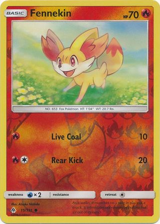 Pokemon Card Forbidden Light 15/131 015/131 Fennekin Reverse Holo Common *MINT*