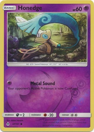 Pokemon Card Forbidden Light 47/131 047/131 Honedge Reverse Holo Common *MINT*