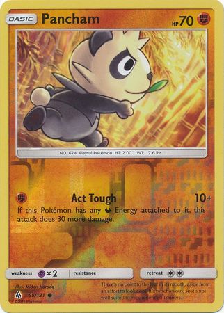 Pokemon Card Forbidden Light 65/131 065/131 Pancham Reverse Holo Common *MINT*