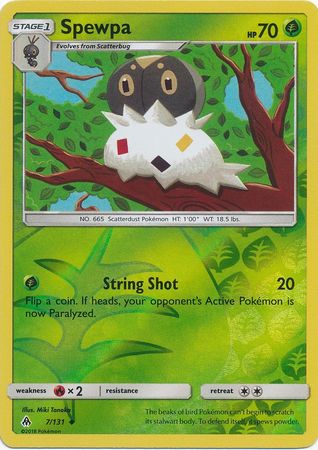 Pokemon Card Forbidden Light 7/131 007/131 Spewpa Reverse Holo Uncommon *MINT*