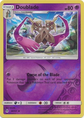 Pokemon Card Forbidden Light 48/131 048/131 Doublade Reverse Holo Uncommon *MINT*