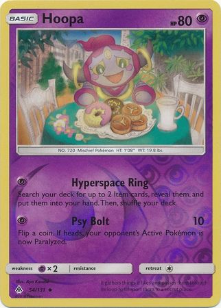 Pokemon Card Forbidden Light 54/131 054/131 Hoopa Reverse Holo Uncommon *MINT*