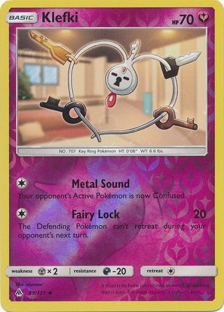 Pokemon Card Forbidden Light 89/131 089/131 Klefki Reverse Holo Uncommon *MINT*