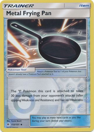 Pokemon Card Forbidden Light 112/131 Metal Frying Pan Item Reverse Holo Uncommon *MINT*