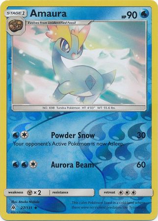 Pokemon Card Forbidden Light 27/131 027/131 Amaura Reverse Holo Uncommon *MINT*