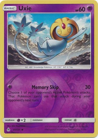 Pokemon Card Forbidden Light 41/131 041/131 Uxie Reverse Holo Uncommon *MINT*
