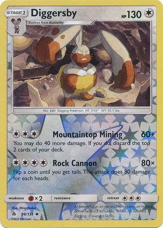 Pokemon Card Forbidden Light 98/131 098/131 Diggersby Reverse Holo Uncommon *MINT*