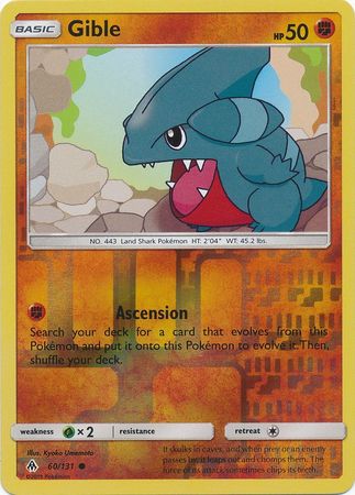 Pokemon Card Forbidden Light 60/131 060/131 Gible Reverse Holo Common *MINT*