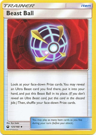 <transcy>Pokemon Card 125/168 Celestial Storm Beast Ball Item Ikke almindelig</transcy>
