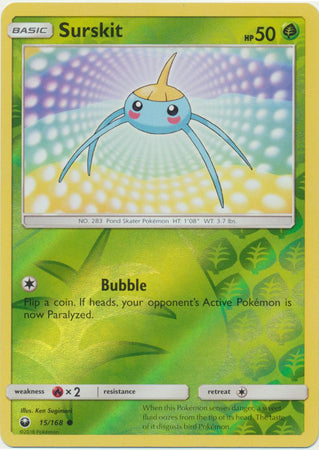 Pokemon Card Celestial Storm 15/168 Surskit Pokemon Reverse Holo Common *MINT*