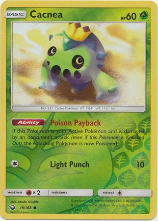 Pokemon Card Celestial Storm 19/168 Cacnea Pokemon Reverse Holo Common *MINT*