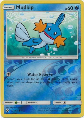 Pokemon Card Celestial Storm 32/168 Mudkip Pokemon Reverse Holo Common *MINT*