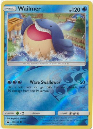 Pokemon Card Celestial Storm 39/168 Wailmer Pokemon Reverse Holo Common *MINT*