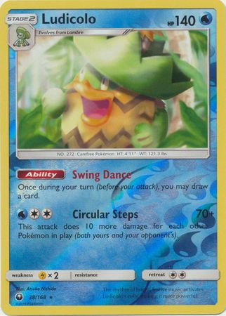 Pokemon Card Celestial Storm 38/168 Ludicolo Pokemon Reverse Holo Rare *MINT*