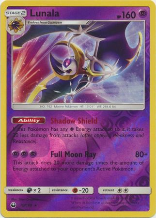 Pokemon Card Celestial Storm 70/168 Lunala Pokemon Reverse Holo Rare *MINT*