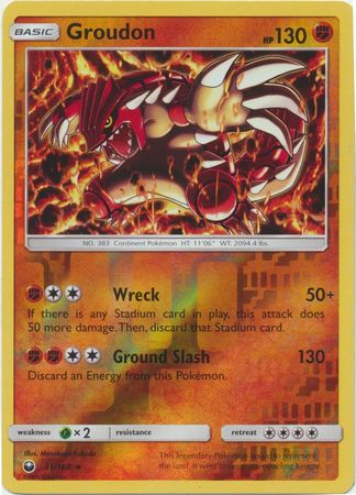 Pokemon Card Celestial Storm 81/168 Groudon Pokemon Reverse Holo Rare *MINT*