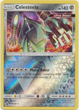 Pokemon Card Celestial Storm 100/168 Celesteela Pokemon Reverse Holo Rare *MINT*