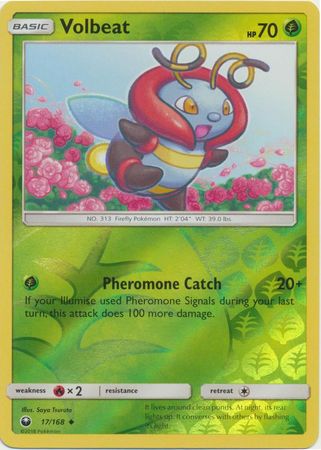 Pokemon Card Celestial Storm 17/168 Volbeat Pokemon Reverse Holo Uncommon *MINT*