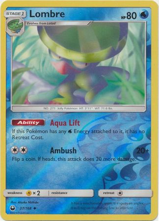 Pokemon Card Celestial Storm 37/168 Lombre Pokemon Reverse Holo Uncommon *MINT*