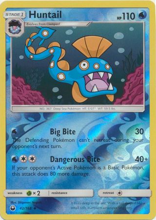 Pokemon Card Celestial Storm 42/168 Huntail Pokemon Reverse Holo Uncommon *MINT*