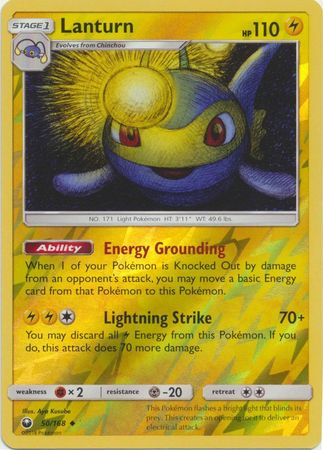 Pokemon Card Celestial Storm 50/168 Lanturn Pokemon Reverse Holo Uncommon *MINT*