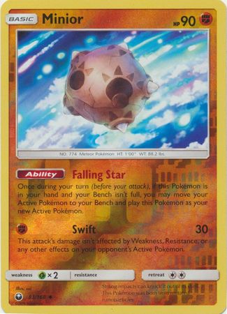 Pokemon Card Celestial Storm 83/168 Minior Pokemon Reverse Holo Uncommon *MINT*