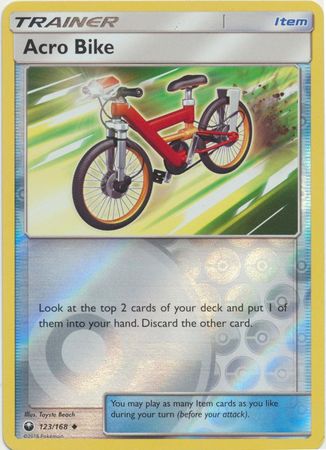 Pokemon Card Celestial Storm 123/168 Acro Bike Trainer Reverse Holo Uncommon *MINT*