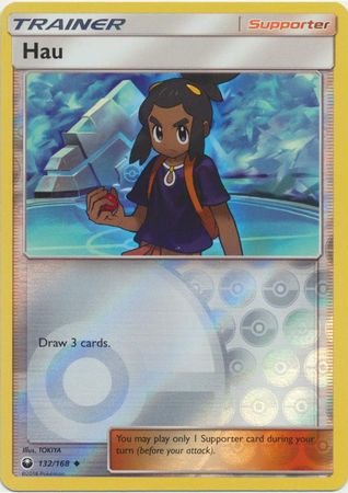 Pokemon Card Celestial Storm 132/168 Hau Trainer Reverse Holo Uncommon *MINT*
