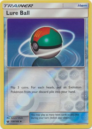 Pokemon Card Celestial Storm 138/168 Lure Ball Trainer Reverse Holo Uncommon *MINT*