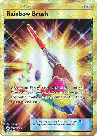Pokemon Card 182/168 Celestial Storm Rainbow Brush Item Secret Rare